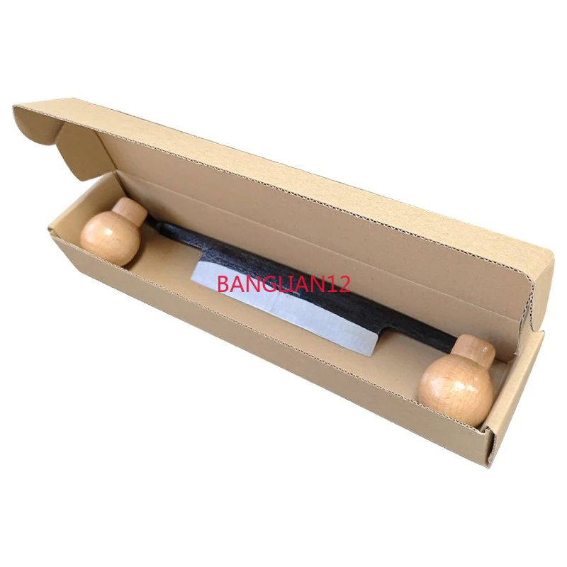 

Woodworking broach hand scraper flat knife, double handle straight planer bark knife DIY planing tool