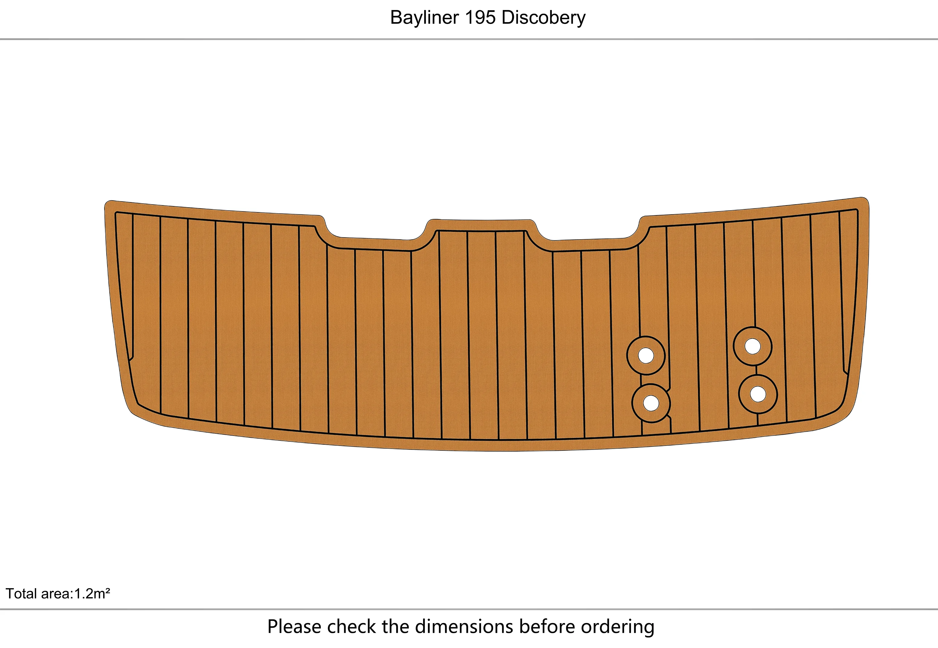 Eva foam Fuax teak seadek marine floor For2003-2013 Bayliner 195 Discobery Swim platform 1/4