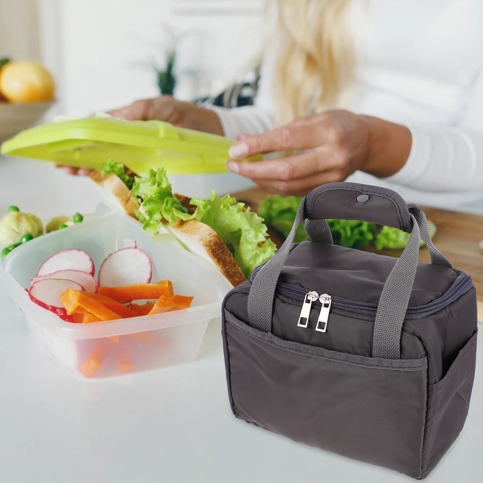 

Aluminum Foil Lunch Bag Bento Portable Fresh Preservation Practical Outdoor Picnic