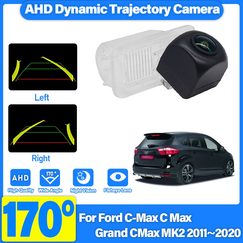 Fisheye Vehicle Rear View Camera For Ford C-Max C Max Grand Cmax MK2 2011~2020 Hd Night Vision Ahd 1080P 170° Car Backup Camera-image