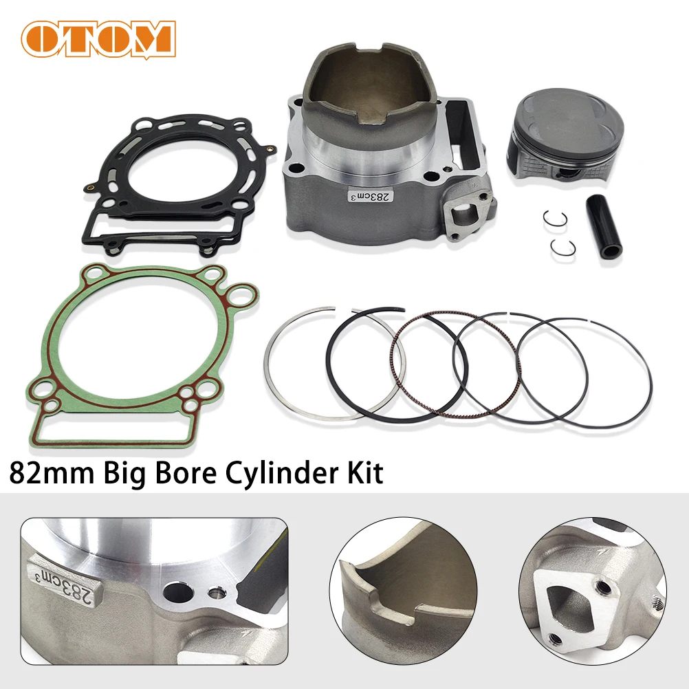 Motorcycle 82mm Big Bore Cylinder Kit Air Cylinder Block Piston Ring Gasket For ZONGSHEN NC300S Double Camshaft ZS182MN Engine