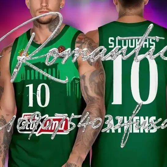 25/26 New Arrivals Panathinaitkos Basketball Jersey Fan Special Jersey Kit Greece Men Summer Sports Jersey Vest TShirt