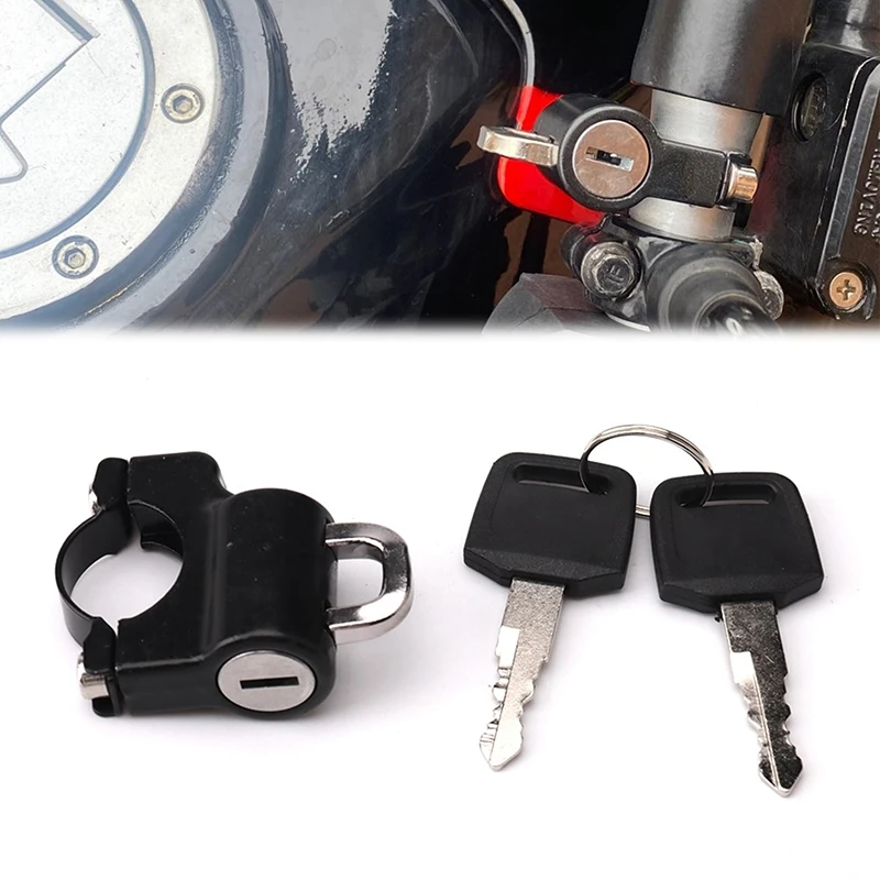 

Universal Multifunctional Motorcycle Helmet Lock Motorcycle Safety Helmet Anti-theft Lock Lock Metal Black Helmet