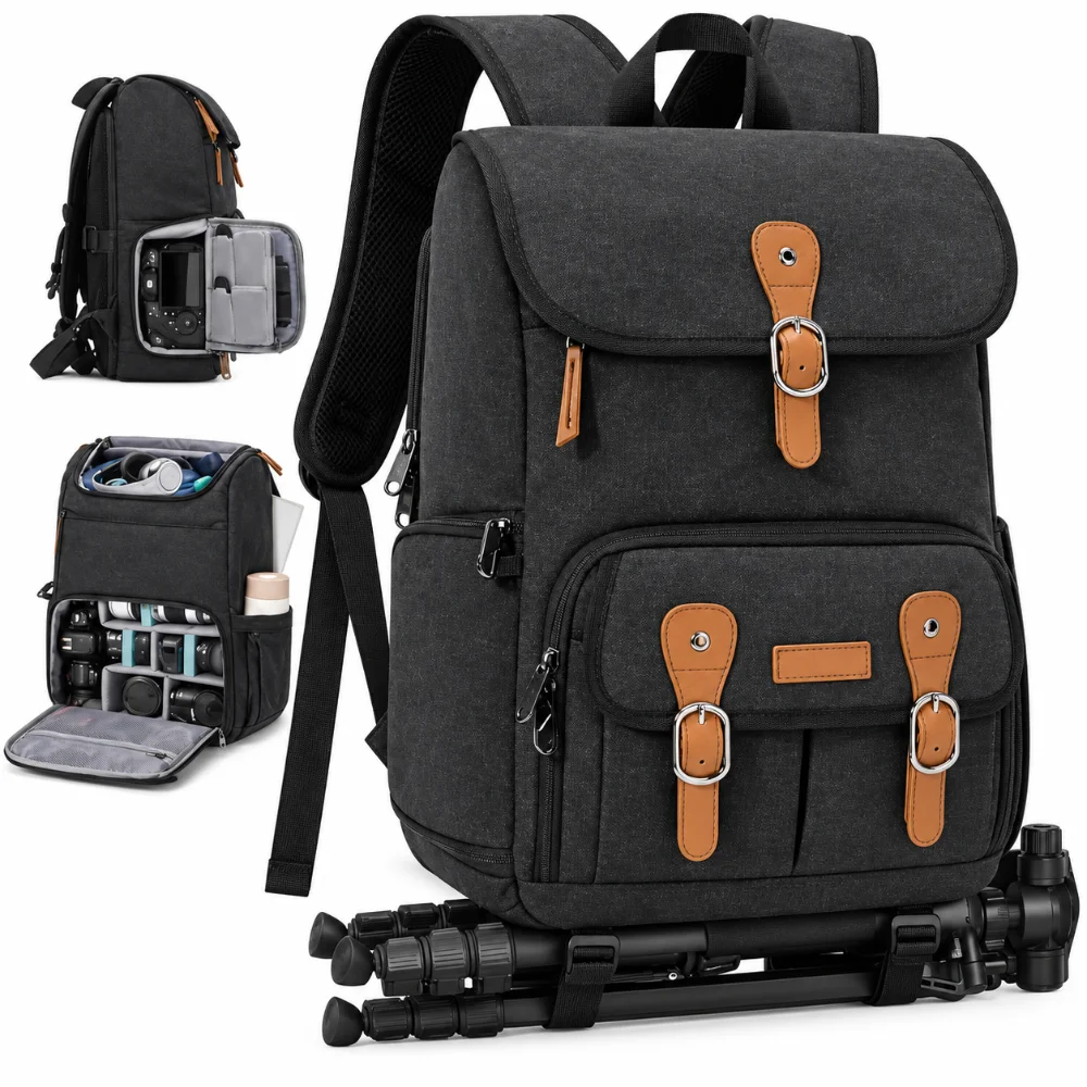 Water Resistant Camera Backpack Wear Resistant Custom Dividers Photography Pack Breathable Straps Luggage Strap Camera Rucksack