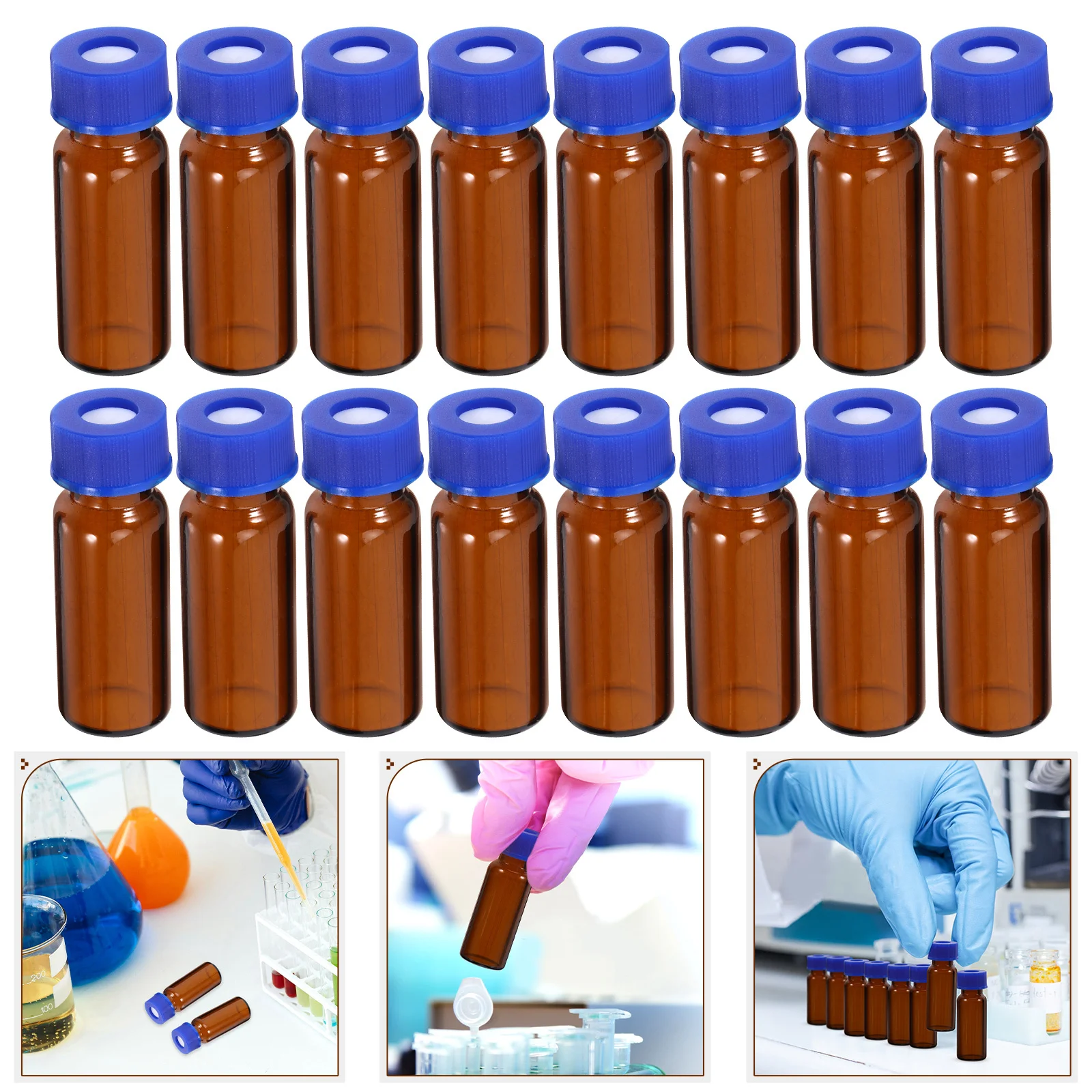 

Vial Sample Leak-proof Vials Mini Liquid Sampling Glass with Screw Cap