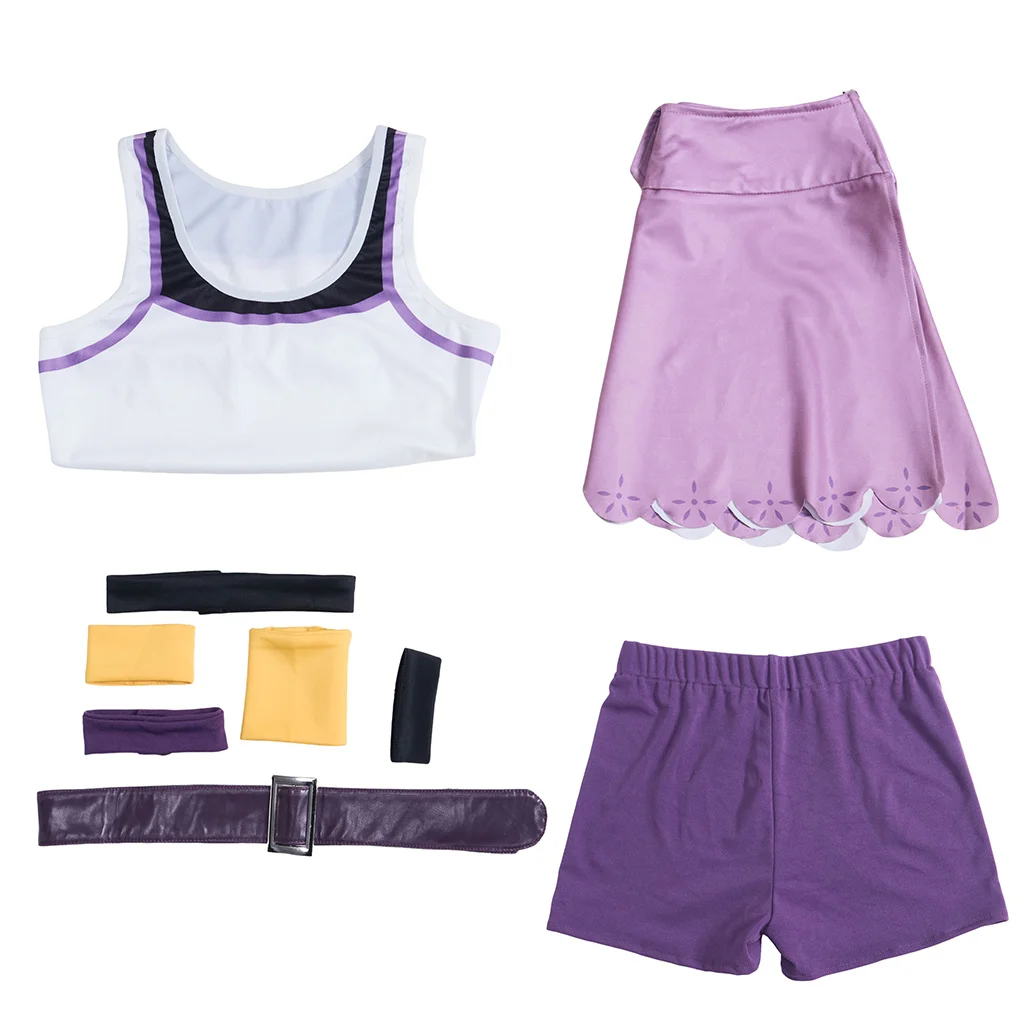 Kingdom Cosplay Heart Kairi Cosplay Costume Sexy Purple Dress Set Kairi Camisole Top Skirt Set Women Halloween Party Dress - view 6