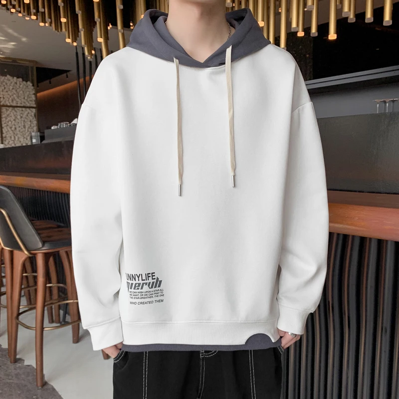 

Hoodies For Men's 2024 Spring Autumn Casual Solid Hooded Sweatershirts Daily Sports Hoody Streetwear Long-Sleeve Tops Pullovers