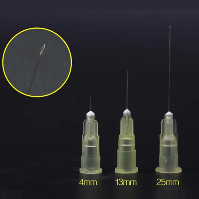 30G Small Needle 13mm 4mm 25mm For Skin Care Beauty Hyaluronic Acid Injection Disposable Cosmetic Sterile Micro Nanoneedle