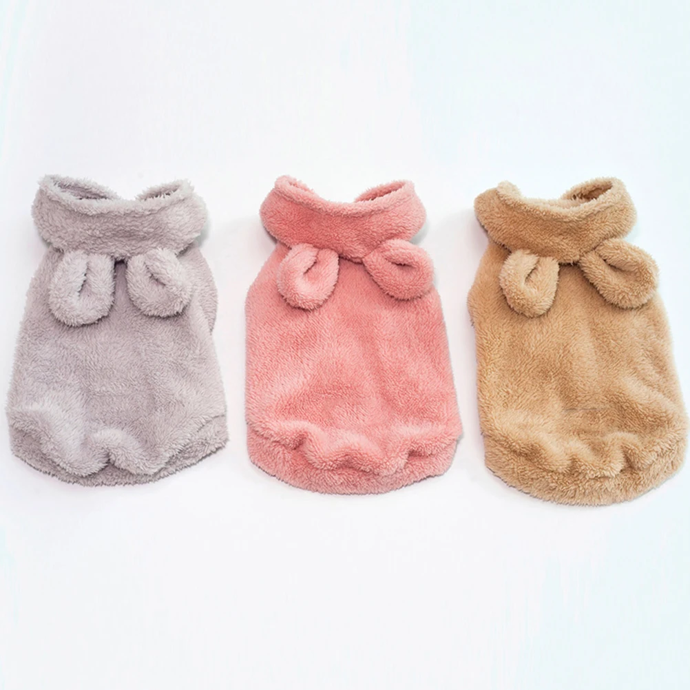 

Bear Ears Pet Clothes Dog Apparel Autumn And Winter Small Sweaters Everyday Wear