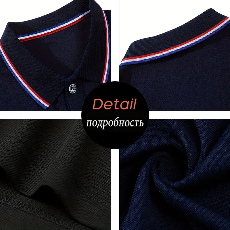 Men Spring Autumn Casual Solid Breathable Pure Cotton Polo Shirt Hot Fashion Male Business High Quality Long Sleeve T-Shirt