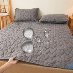 Surmatelas impermeable con banda elástica, almohadilla protectora acolchada, colcha, Funda de colchón de invierno para cama individual/doble 140/160