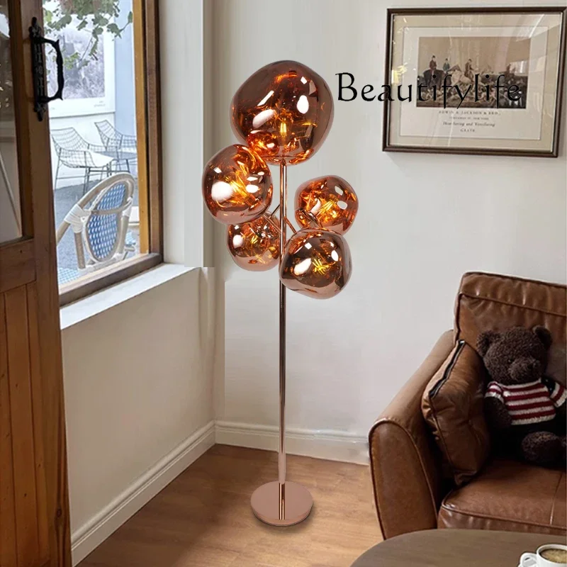 Nordic creative cream wind floor lamp living room vertical atmosphere lamp