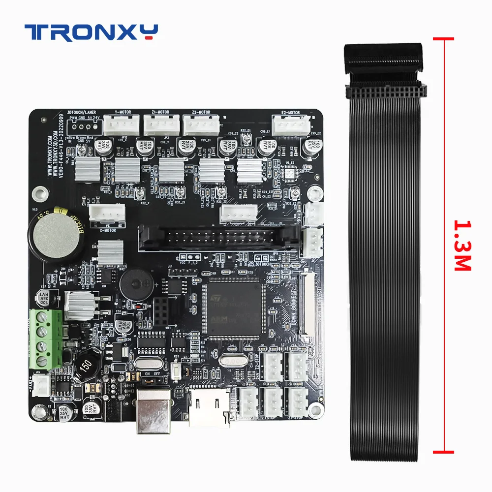 Tronxy Upgraded 3D Printer Silent Mainboard with Wire Cable Original Controller Board impresora Tronxy VEHO Serie mainBoard