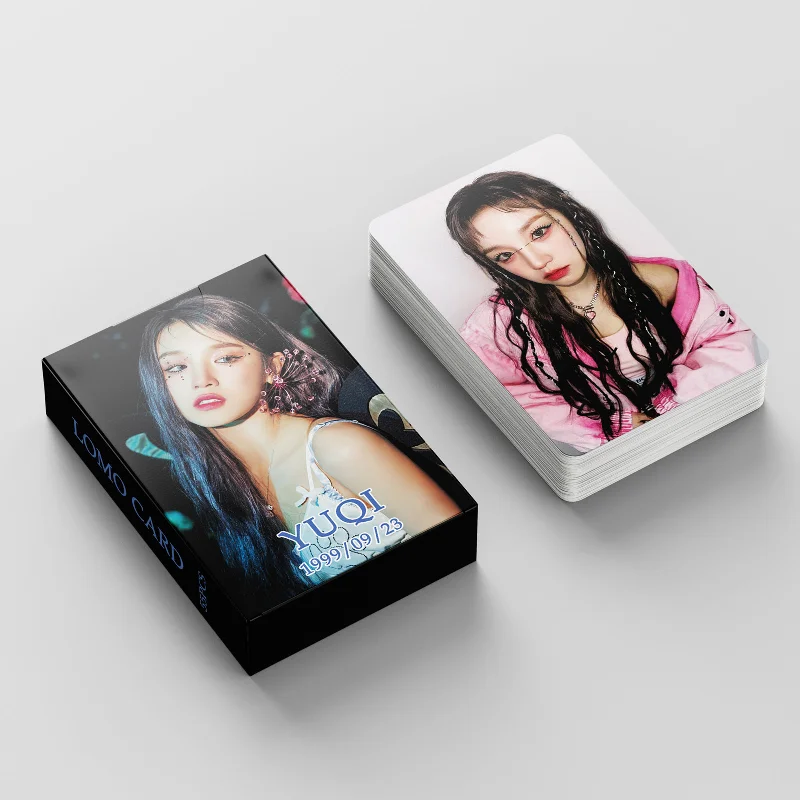 55 pz/set Kpop (G)I-DLE nuovo Album I FEEL YUQI carte Lomo di alta qualità cartoline HD carte fotografiche ventagli collezione regalo