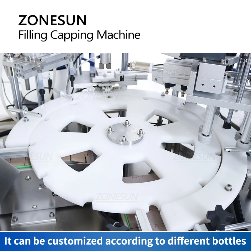 ZONESUN Automatic Liquid Filling Capping Machine Magnetic Pump Deodorant Antiperspirant Essential Oil Bottle Filler ZS-AFC11