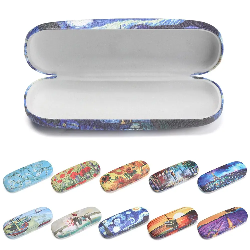 

Women Hard Leather Portable Floral Print Glasses Holder Eyeglasses Accessories Glasses Box Eyeglasses Case