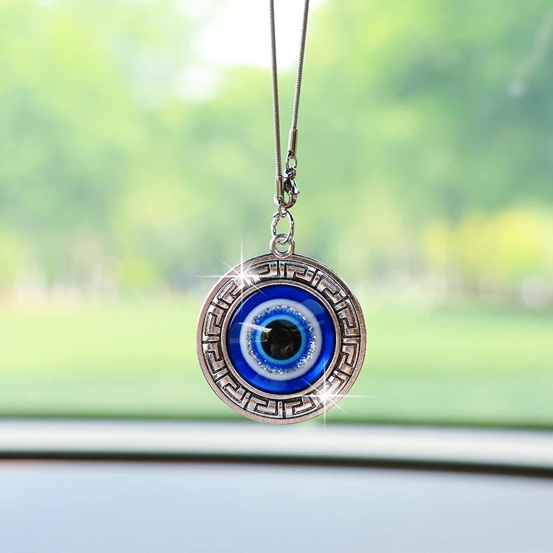 Kreativer Blauer Augen-Autoanhänger, Modischer Teufelsauge-Spiegelanhänger für den Autoinnenraum – Detail 6