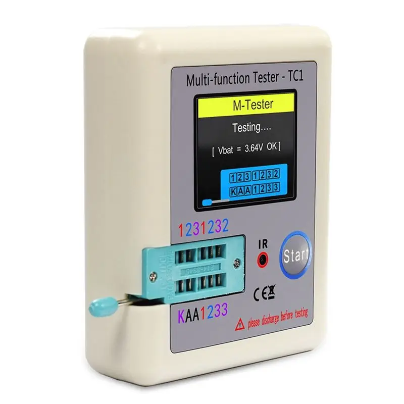 MLGB-LCR-TC1 TC1 Display Multifunktionaler TFT-Hintergrundbeleuchtungs-Transistortester-Kit für Dioden, Trioden, Kondensatoren, Widerstände und Transistoren – Detail 3