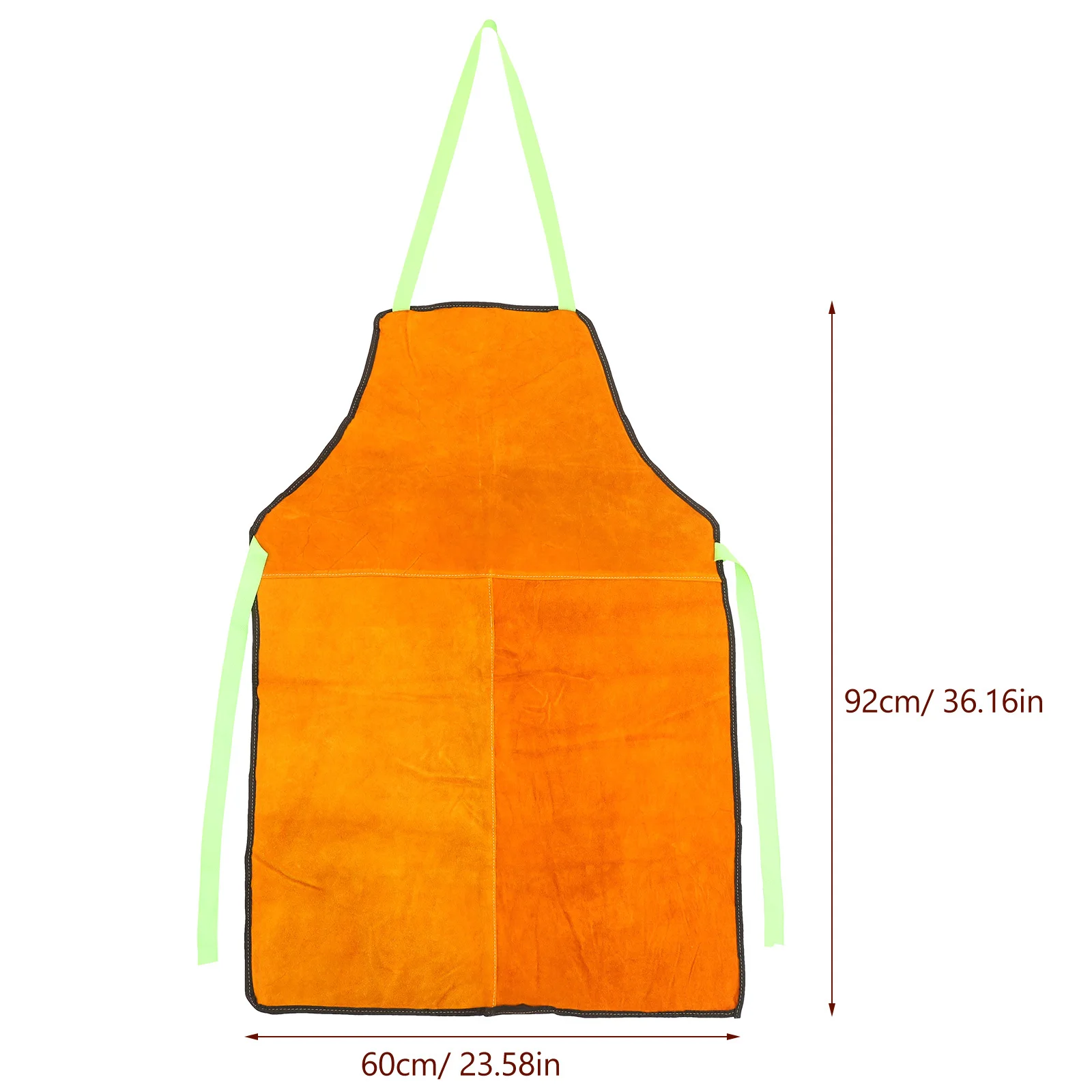 1 個電気溶接エプロン牛革肥厚耐熱作業服溶接工大工用保護溶接服