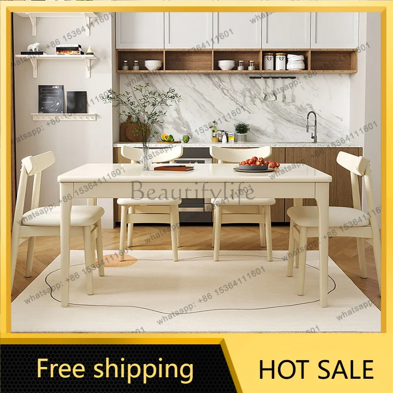 LSNordic Dressing Dining Table Mobile Modern Study Restaurant Dining Table Gaming Corner Mesas De Comedor Living Room Furniture