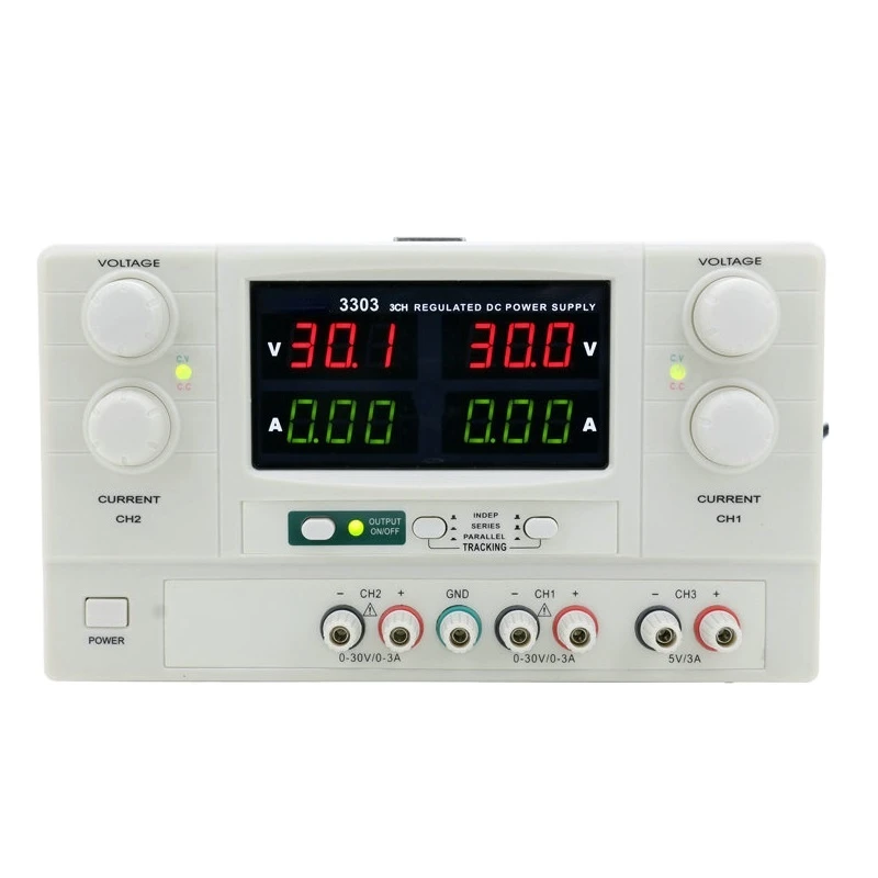 DECCA 3303 30V 3A Adjustable Bench DC Stable Power Supply Voltage Current Stabilization 4 LED Display