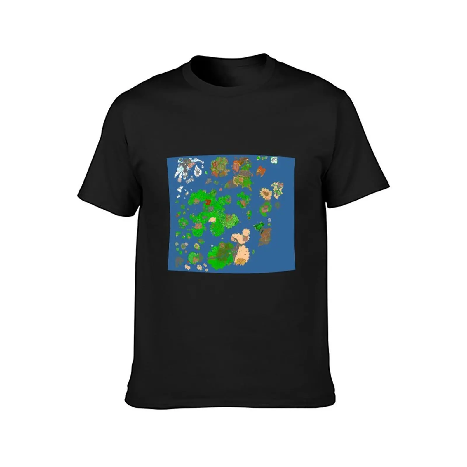 Tibia map T-shirt sweat aesthetic clothes anime clothes oversizeds mens t shirts