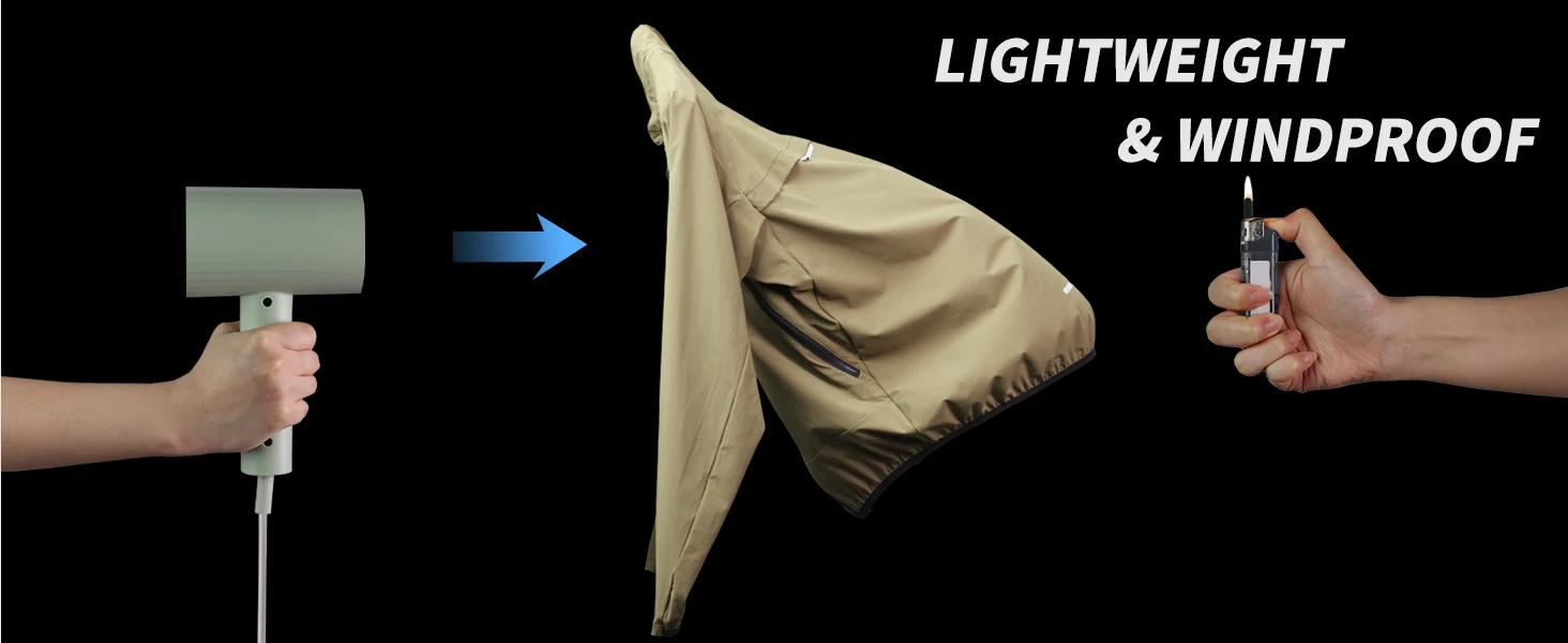 WOSAWE Herren Fahrradjacke Leichte Fahrrad-Windjacke mit Taschen Schnelltrocknende Reflektierende Streifen MTB-Bekleidung – Detail 5