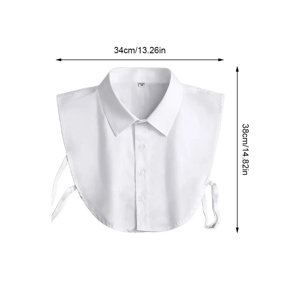 Fake Collar Blouse Elegant Ruffle Edge Blouse Versatile Adult Shirt Exquisite Solid Color Shirt False Collar Lapel Half Shirt