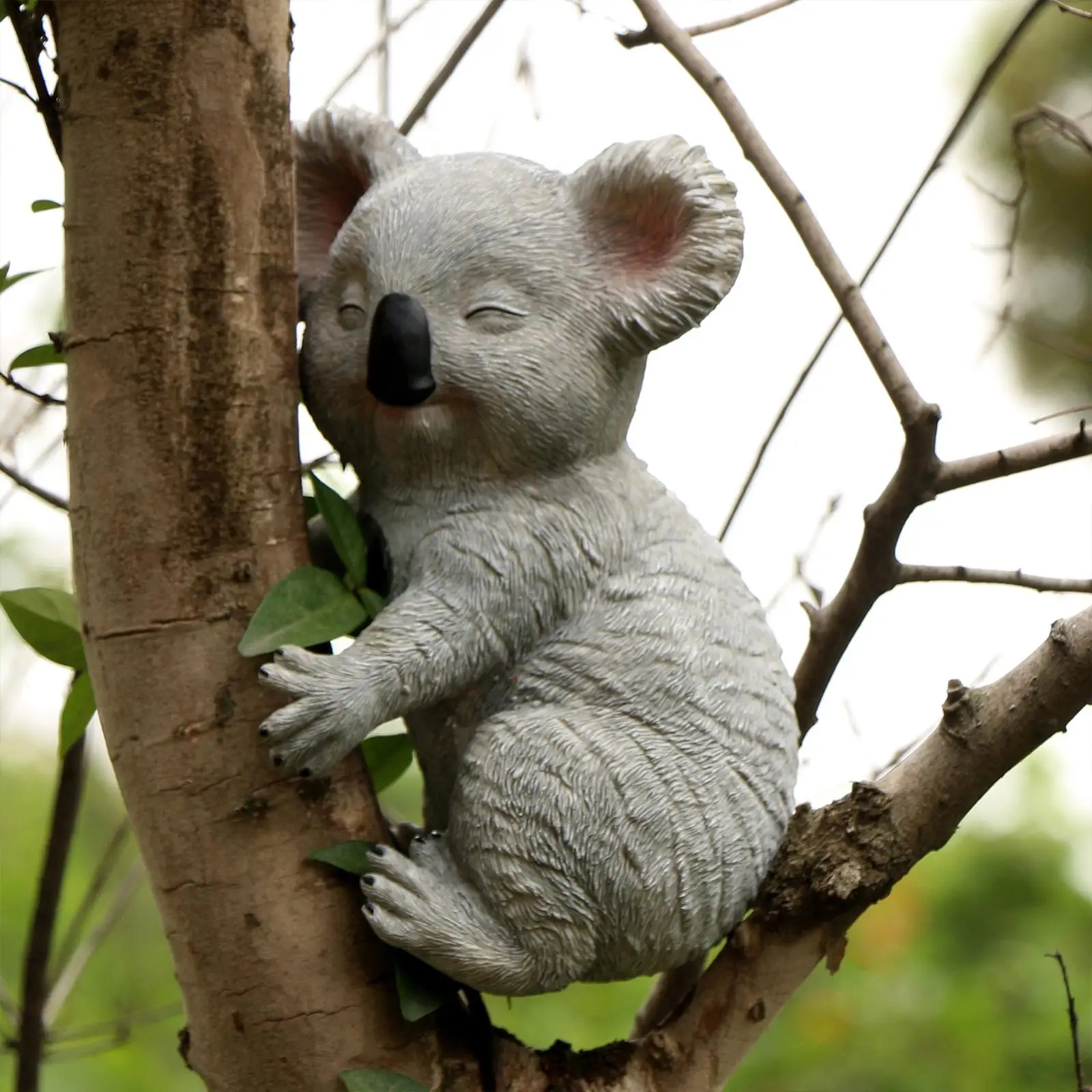 

sleeping koalas Statue Simulated Fairy Garden Accessory Adorable Koala Sculpture