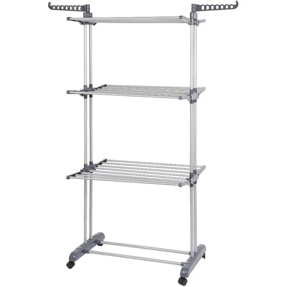 

Multi-Layer Collapsible Clothes Drying Rack - Stainless Steel Adjustable Hanging Rack for Household Laundry