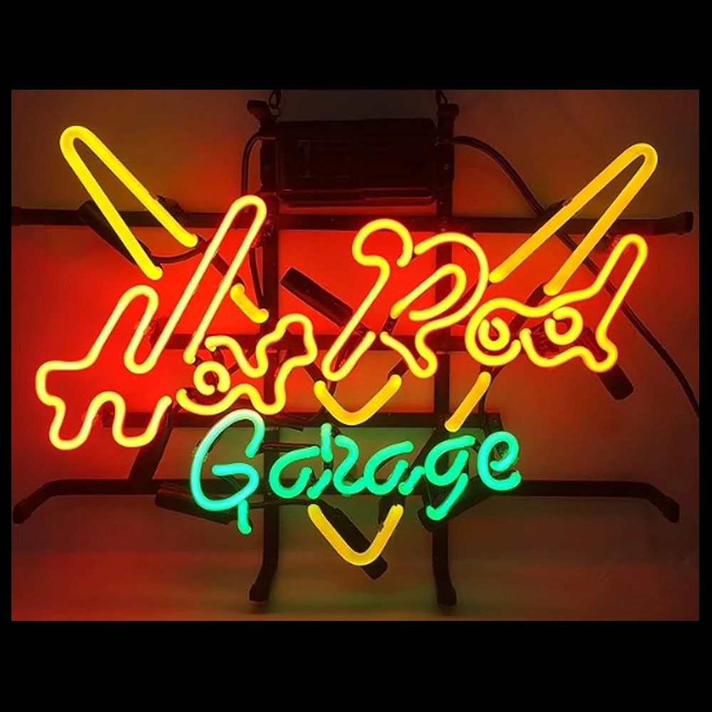 Hot Rod Garage Neon Light Sign Custom Handmade Real Glass Tube Bar Company Store Decor Display Lamp On Wall 17