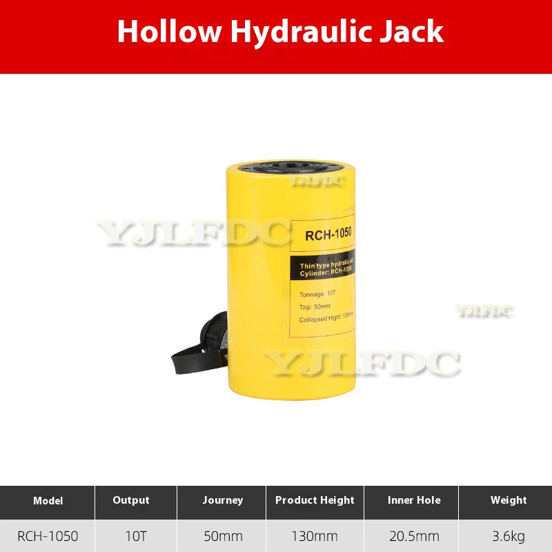 RCH-1050 Hollow Plunger Ram Hydraulic Cylinder 10 ton 50mm Hydraulic Hollow Plunger Jack