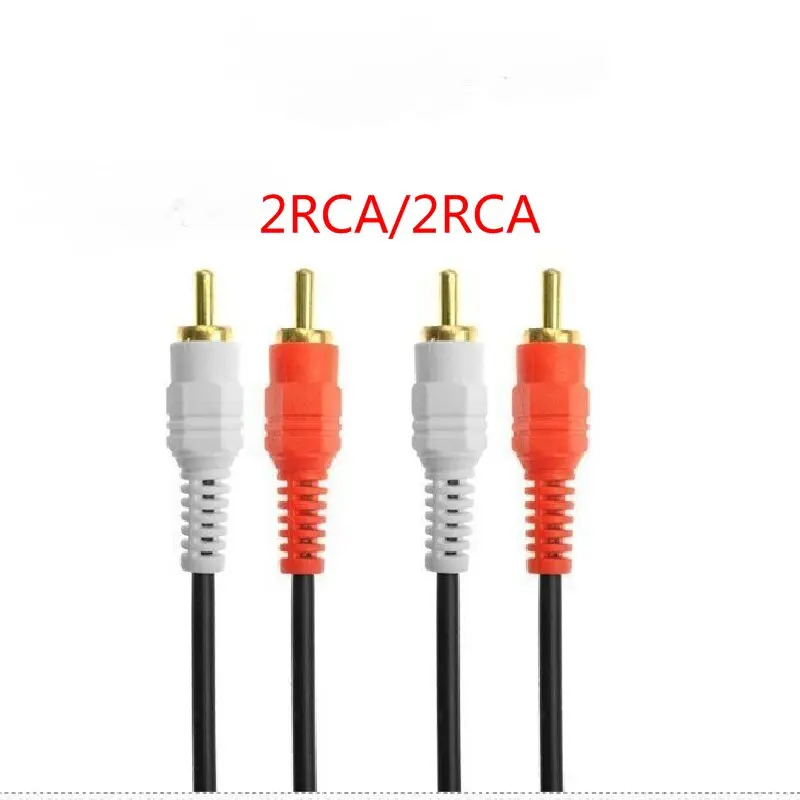 2RCA to 2RCA Dual Lotus Audio Cable Red White 2 RCA Head Stereo Sound Connection Line for Amplifier TV Speakers