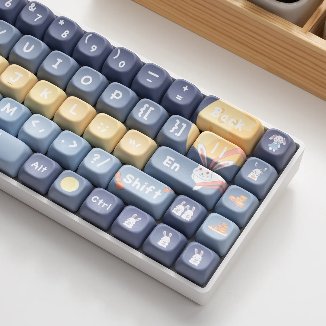 Soa Moon Rabbit Keycap Moa Height PBT Material Five-sided Sublimation Wolf Spider F87 F99 vgn98 HI75