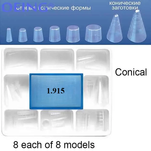 Imagen 2 del producto 64 unids/caja coronas dentales transparentes Kit de dentista para niños adultos 1,910/1,912 matriz de matrices de preformadas Posterior preformadas temporales