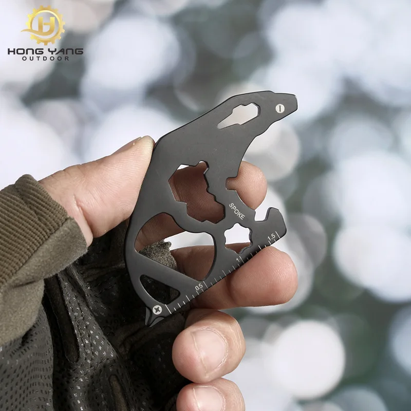 New Portable Multifunctional Tool Card Outdoor Camping Carry-on Pocket Tool Survival Card Bottle Opener Wrench Combination