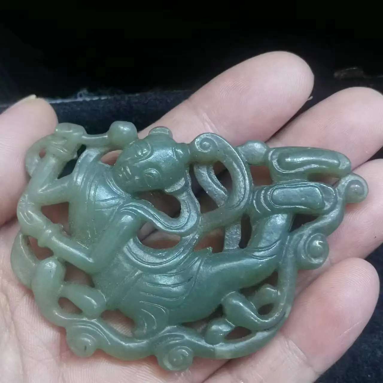 1pcs/lot Natural Han Dynasty Ancient Jade Fairy Pendant Dance Folk collections Ethnic style jewelry Rare old objects