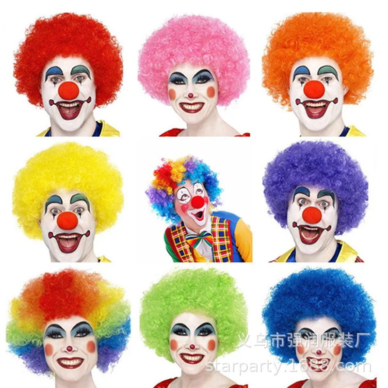 Cos Clown Dress Up Wig Hair Cover, Exploding Head Wig Color Fluffy Head