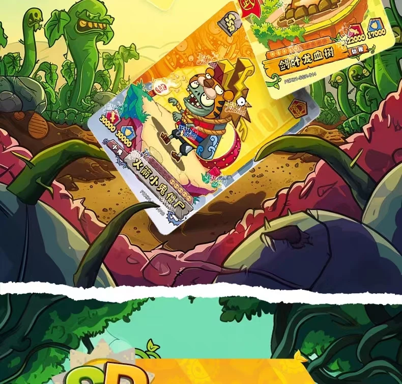 KAYOU Plants Vs. Zombies Karten Endloser Kampf - Komplettes Sortiment Wunderbare Naturreise Anime-Zubehör Feiertagsgeschenke Spielzeug – Detail 9