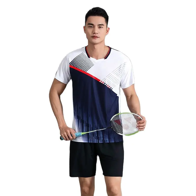 Summer Badminton Set Shirt Men Women Running Gym 3D Print Short Sleeve Team Game Custom Quick Dry Tennis Tee Sports Golf Shirts