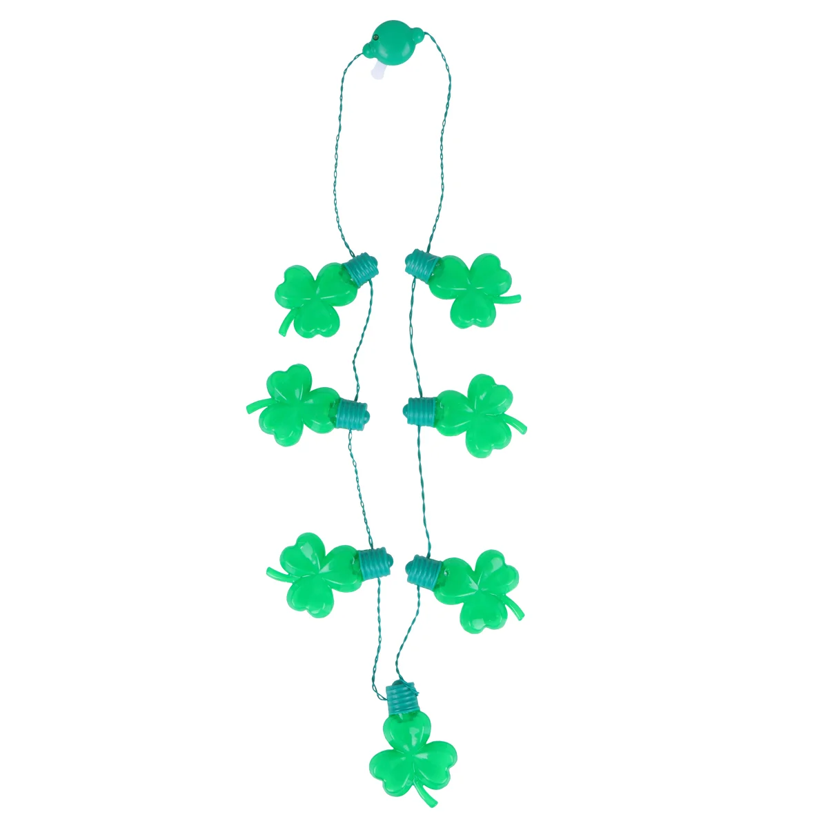 

St Patrick's Day Decoration Shamrock Necklace Popular Glowing for Festival Luminous Party Attractive Material