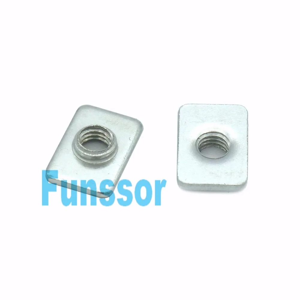 50 قطعة الزنك مطلي ساحة المكسرات شقة M5 T الجوز ل 2020 الألومنيوم البثق T-فتحة مطرقة الشرائح قطرة في الجوز ربط موصل الشخصي #4