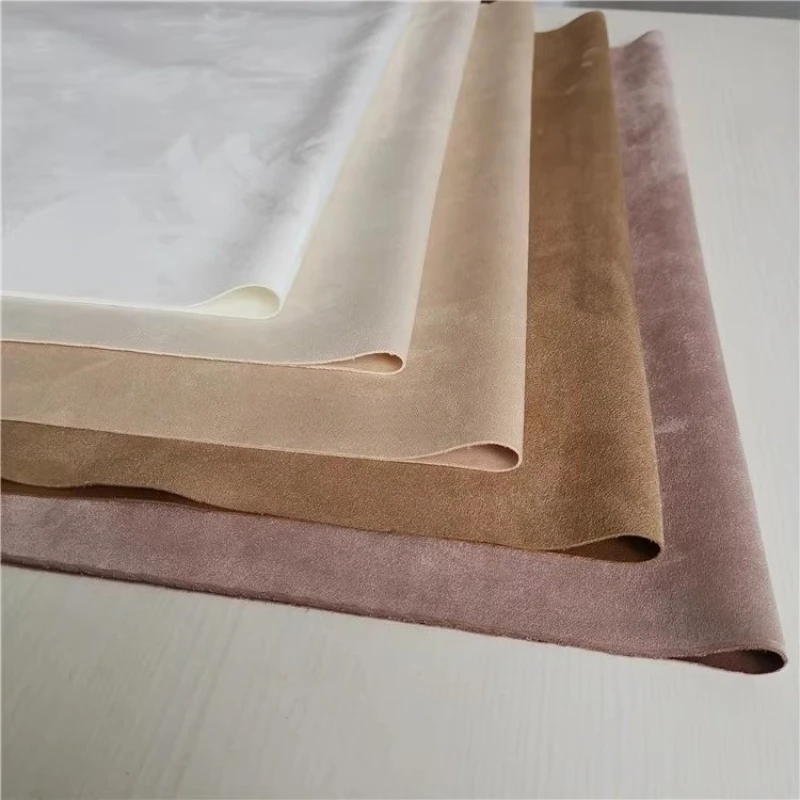 Beige Suede Air Layer Fabric Handmade Home for Sewing Keep Warm Velvet Plush Coat Trousers Set Fashion Winter Crafts Materials
