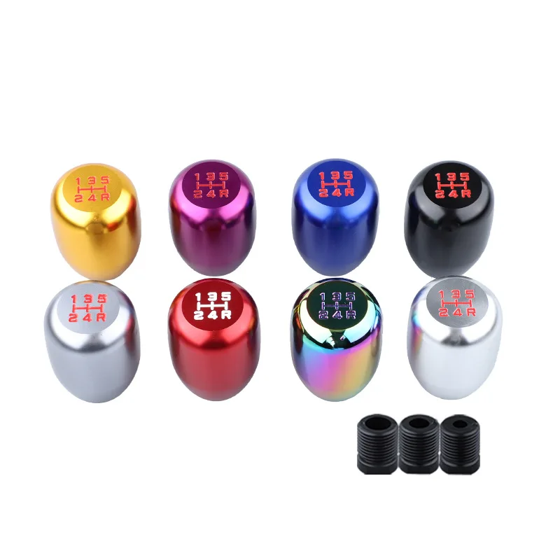 5 6 Speed Car Aluminum Manual Shifter Lever Gear Shift Knob AT MT Round Shape Knobs Fit For Honda Toyota Nissan Mitsubishi Ford - Image 2
