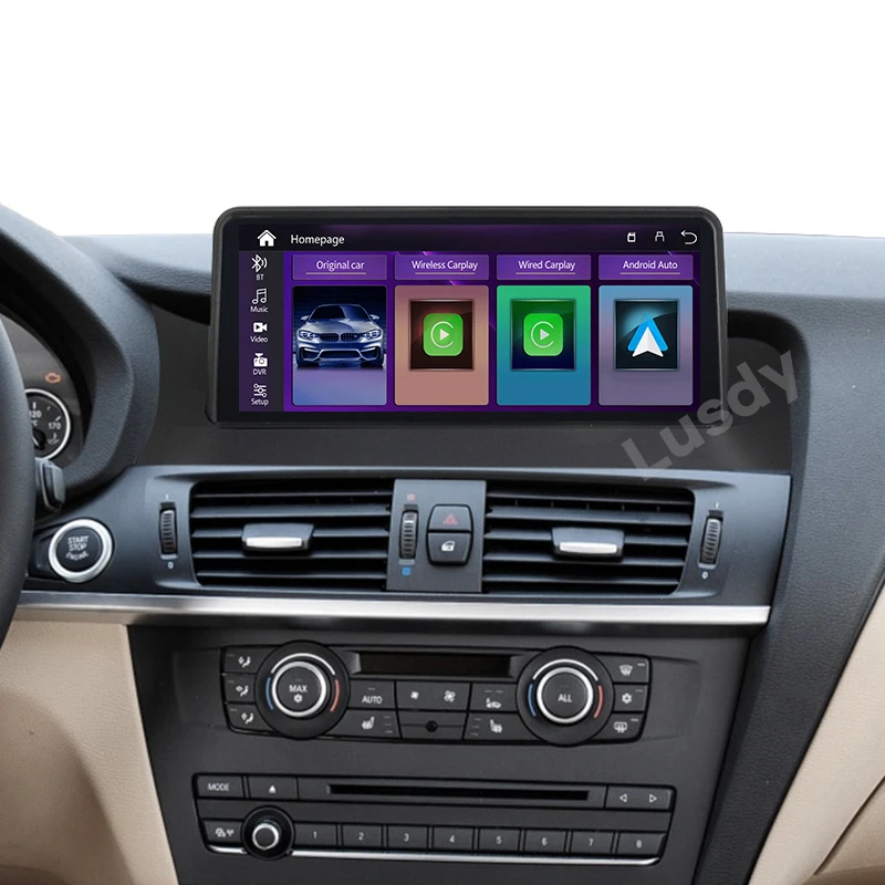 カーステレオ10.25インチ,Apple CarPlay, Linux,Android,BMW x3,f25,x4,f26,2010-2017を搭載したワイヤレスマルチメディアビデオユニット