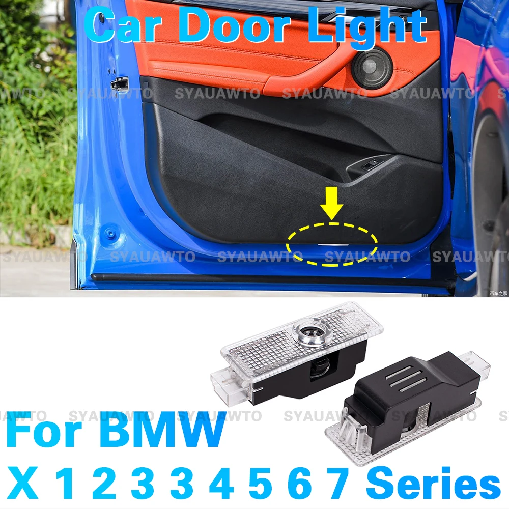 Image of 2 Stück LED Autotür Willkommen Licht Ghost Shadow Zubehör für BMW E90 E92 E93 E91 F30 E60 E61 F07 F10 F11 F18 E63 E64 E65 E66 E67