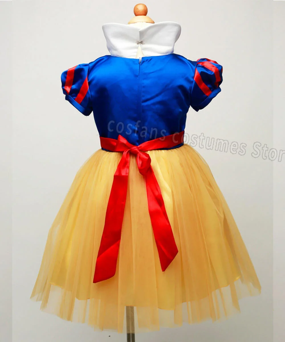 2025 Robe de princesse blanche-neige pour filles, Costume avec Cape, couvre-chef, Halloween, carnaval, fête d'anniversaire