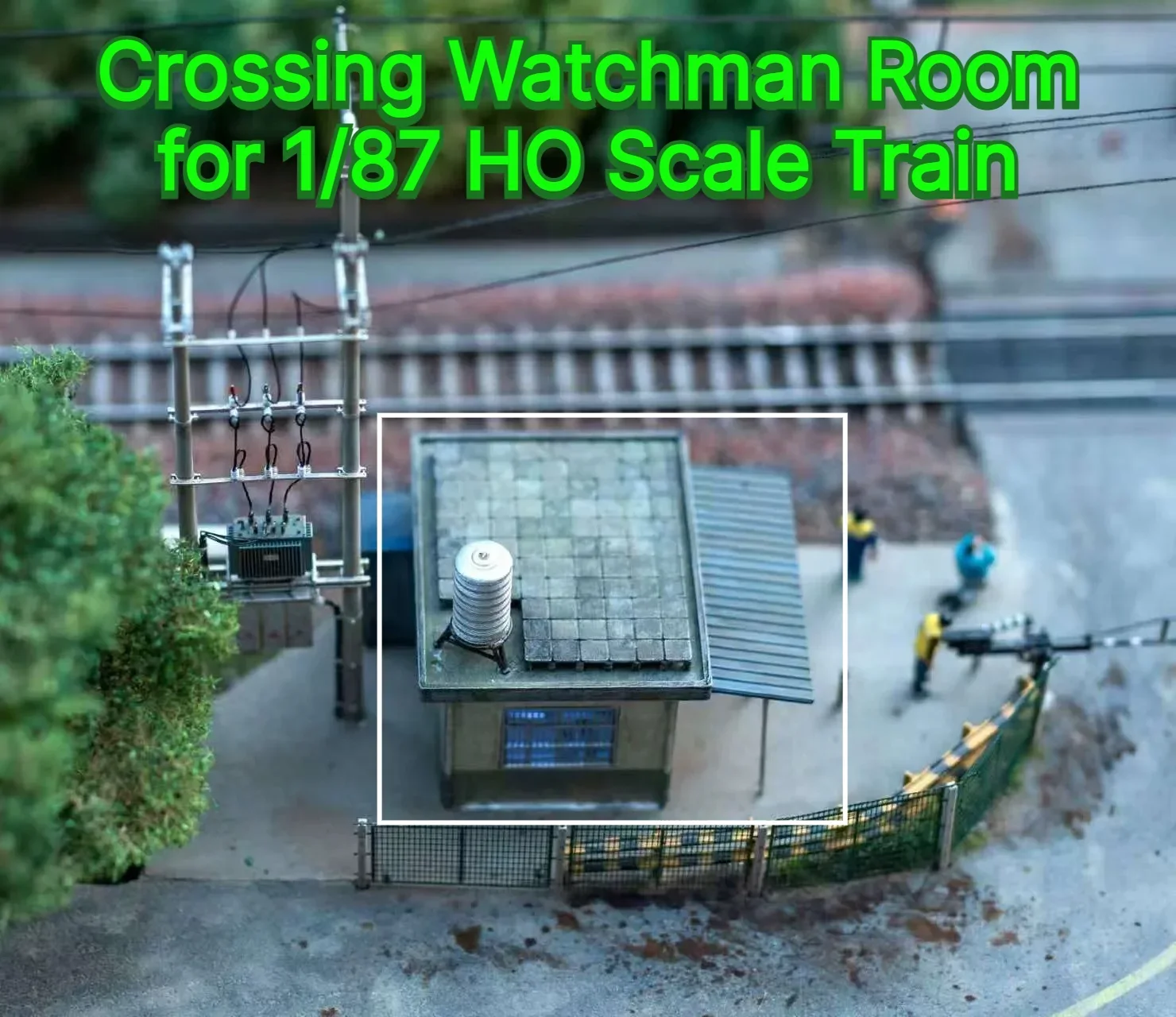 Railway Diorama Layout Accessory HO Scale 1/87 Crossing Watch House custom Train Model Scene Building For Railroad Scenery