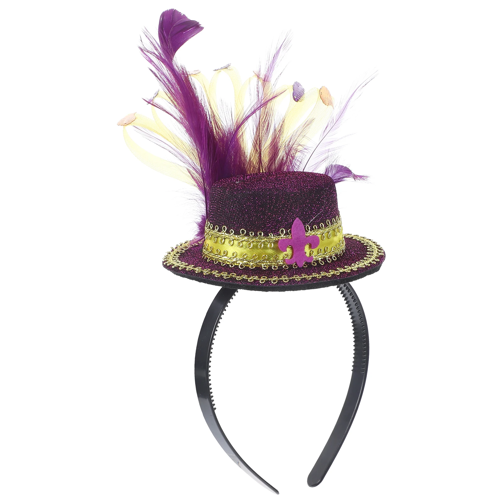 

Повязка на голову фиолетовая шляпа-волшебница для волос шляпа аксессуары для вечеринки, свадьбы, чаепития, легкий стильный