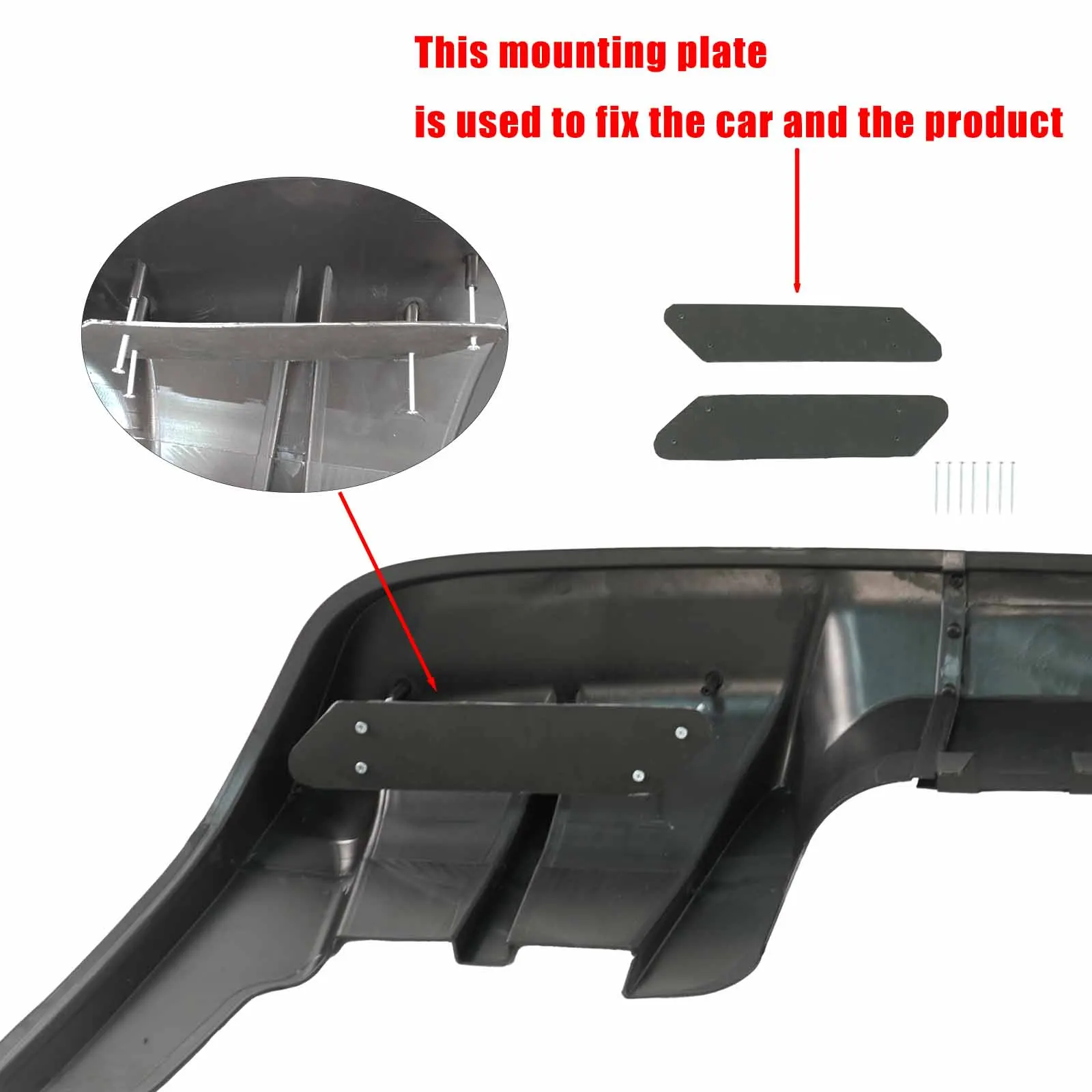 Rear Bumper Diffuser For 1997-2004 Chevrolet Corvette C5 Spoiler Splitter Car Accessories Carbon Fiber Print Body Kit Plastic
